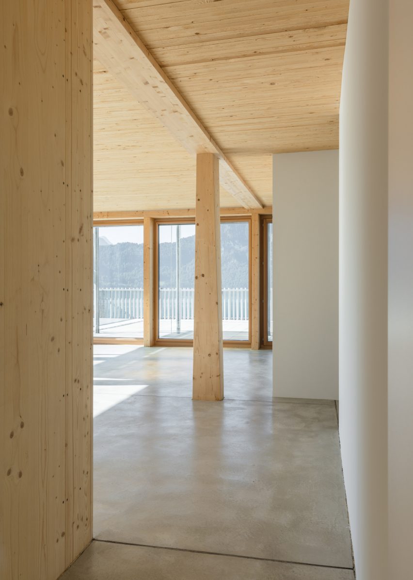 Weggishof is a modular mixed-use building that was designed by HHF Architects