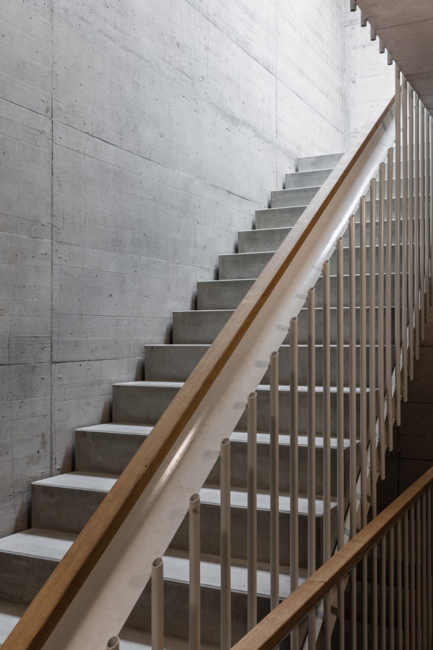 Weggishof is a modular mixed-use building that was designed by HHF Architects