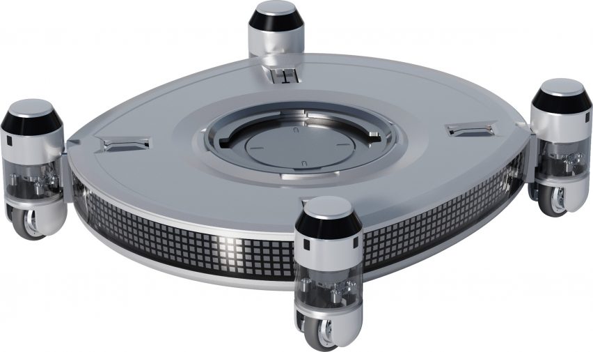 Four Hyundai Plug and Drive modules attached to a circular base