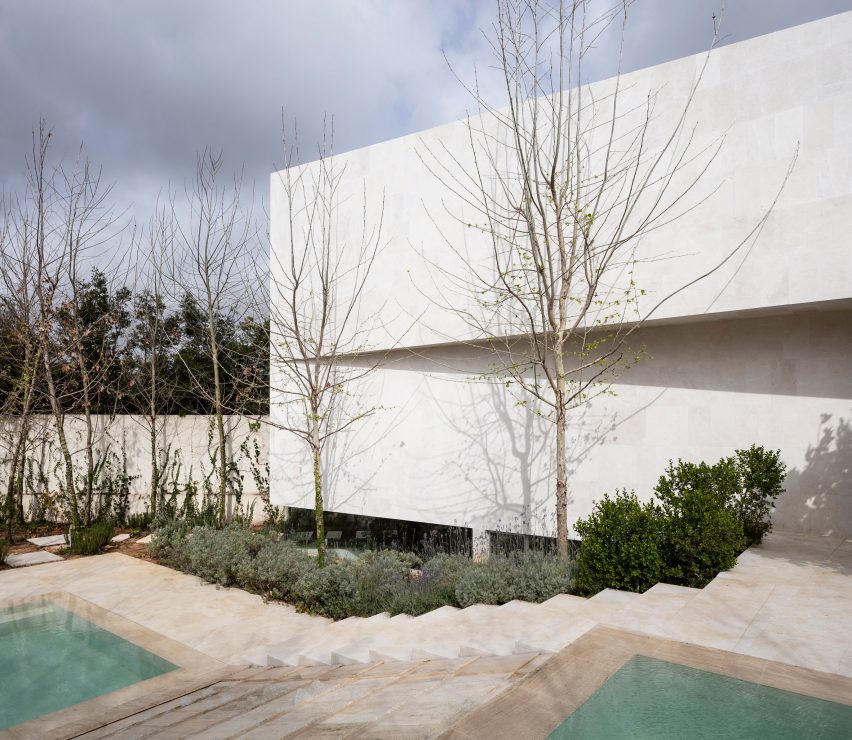 Stone facade of IS House by Paritzki & Liani Architects