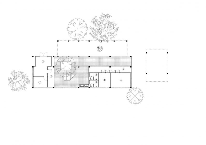 Ground floor plan of Khiankai Home and Studio by Sher Maker