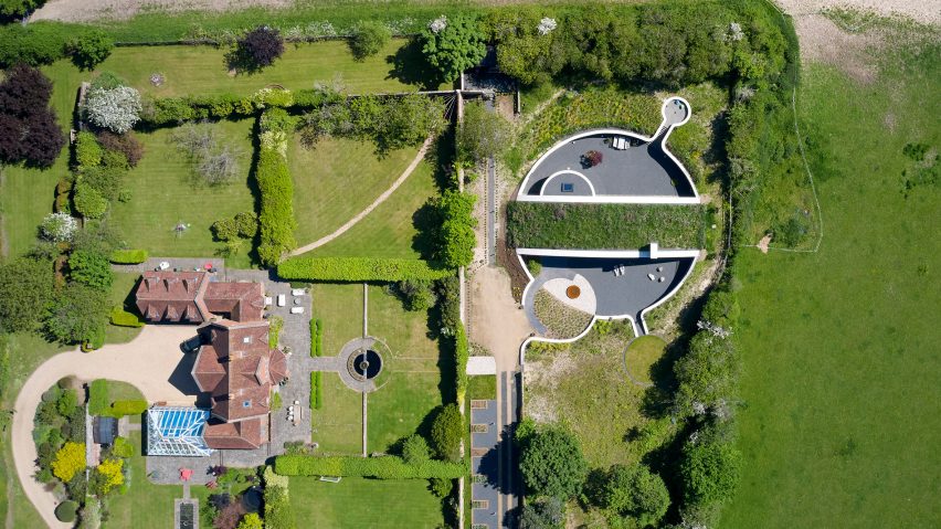 Aerial view of Ashraya house by Kirkland Fraser Moor