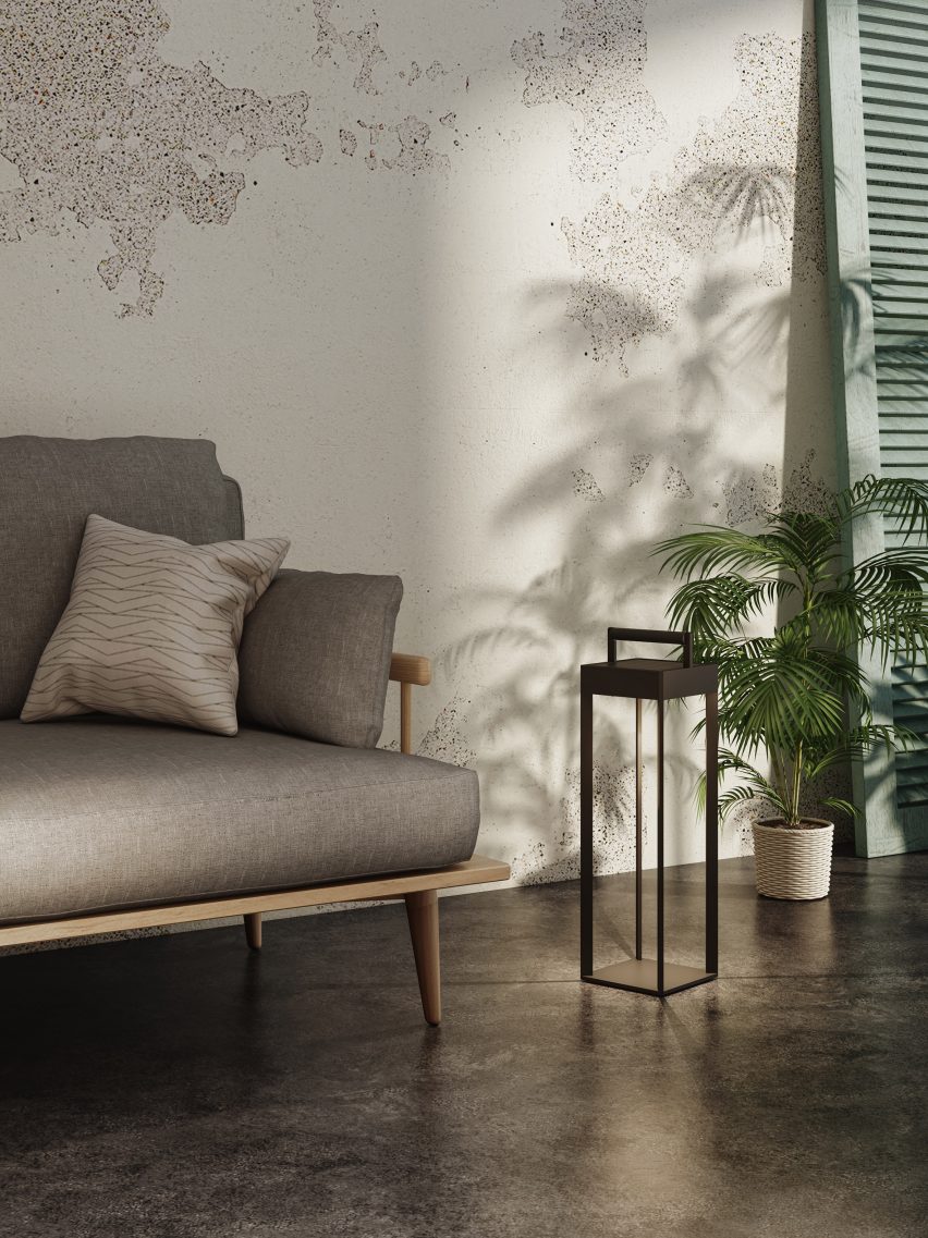 Kuro lantern by Astro lighting in a living room