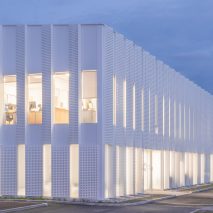 The Neutron Research Centre has a perforated metal facade