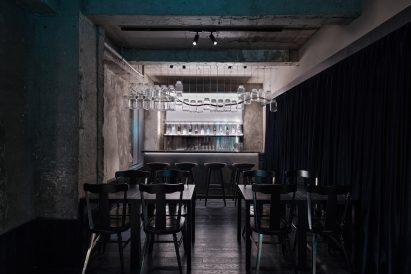 Blackened wood floors by Linehouse