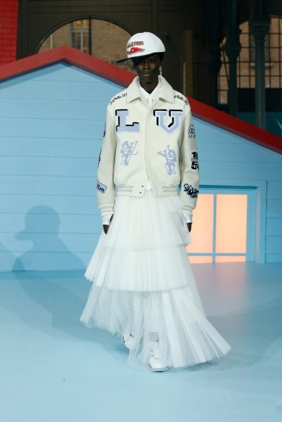 Model wearing the Louis Vuitton collection
