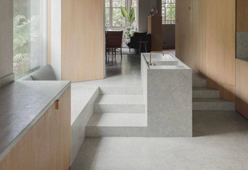 Kitchen inside Low Energy House designed by Architecture for London
