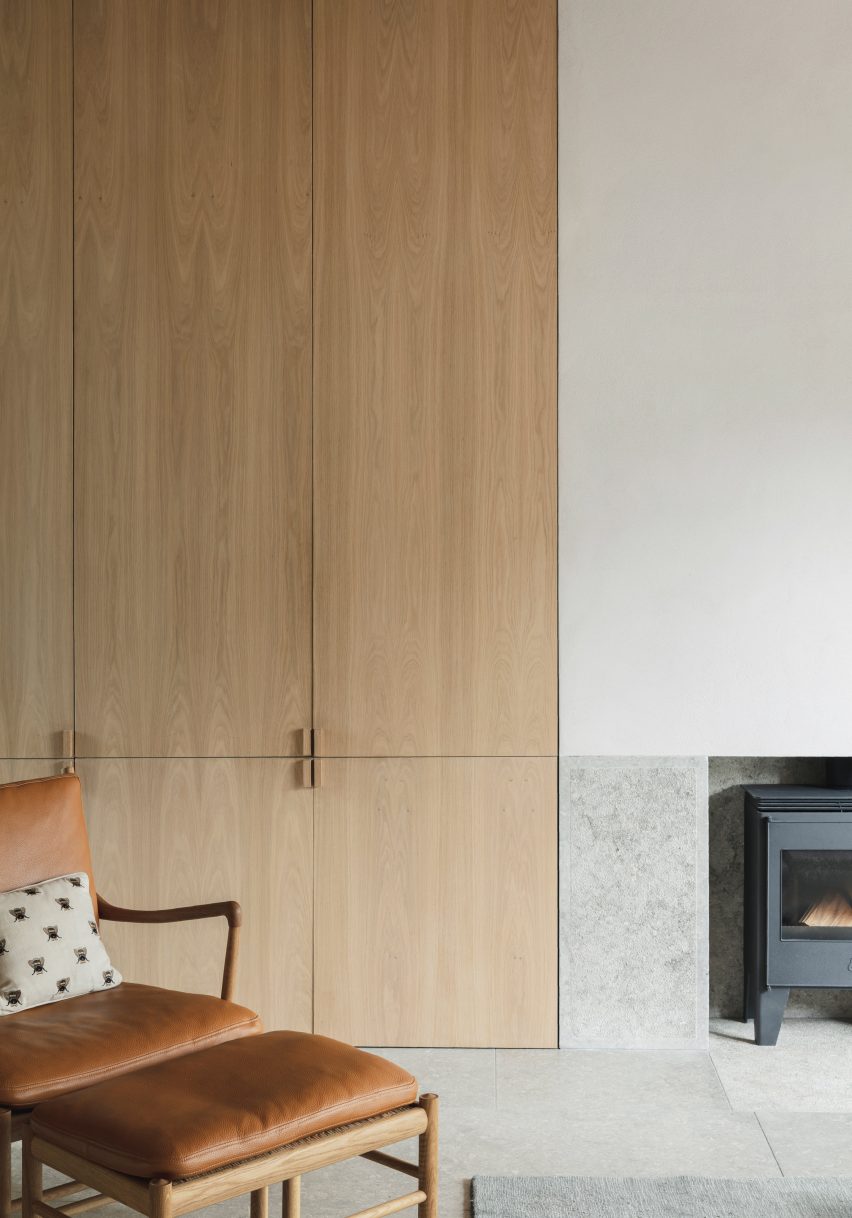 Living room inside Low Energy House designed by Architecture for London