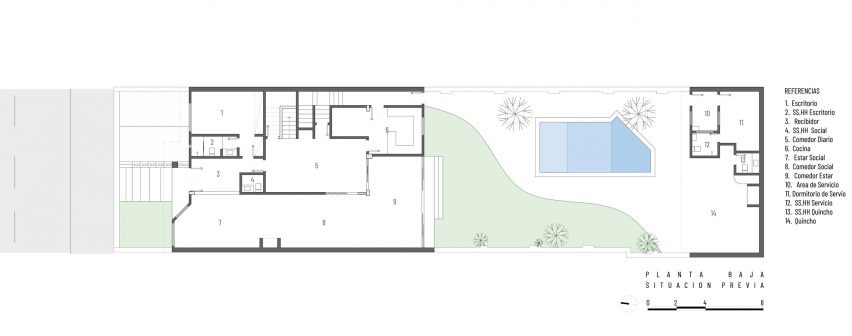 Lower level floor plan pre-renovation