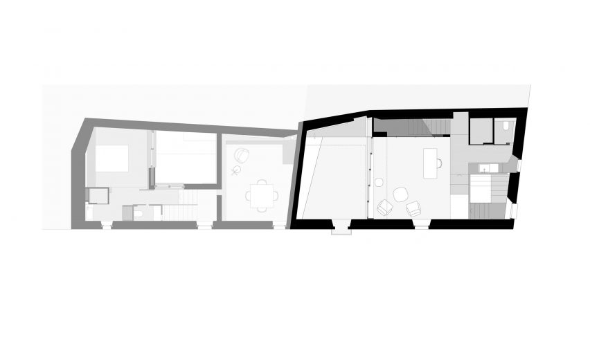 First floor plan of Cruïlles 2 by Majoral Tissino Architects