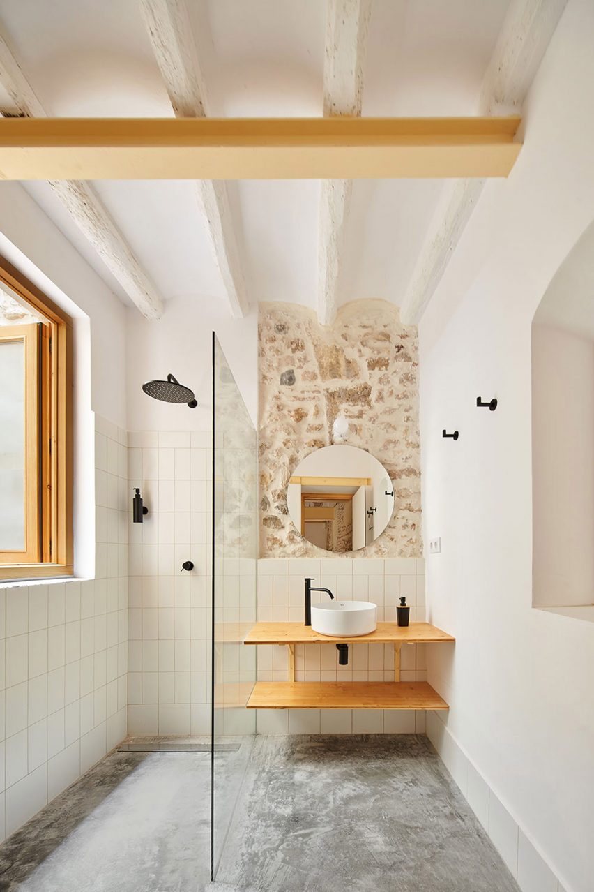 White-walled bathroom