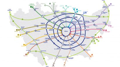 Routes of planned Cambio cycling network in Milan