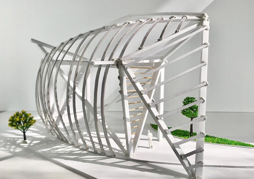 Paper model of a student architectural project at My Archischool