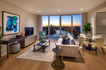 Apartment in Canary Wharf skyscraper 