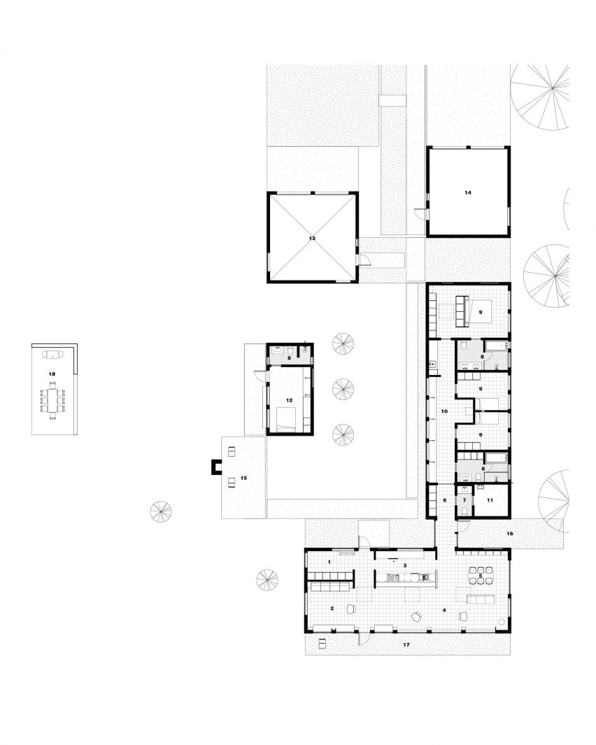 Ground floor plan of Fifty-Acre Wood