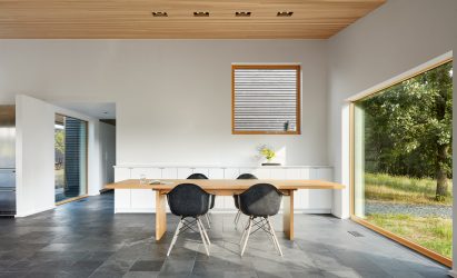 The dining area at the Fifty-Acre Wood residence