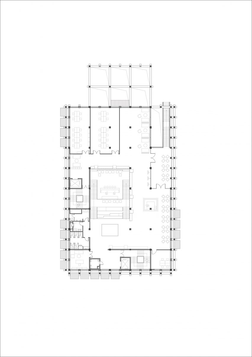 First floor plan, Shaoxing Rice Wine Town Reception Room by Gad