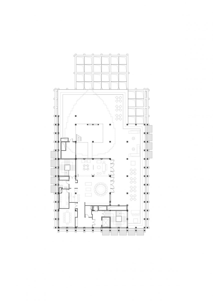 Second floor plan, Shaoxing Rice Wine Town Reception Room by Gad