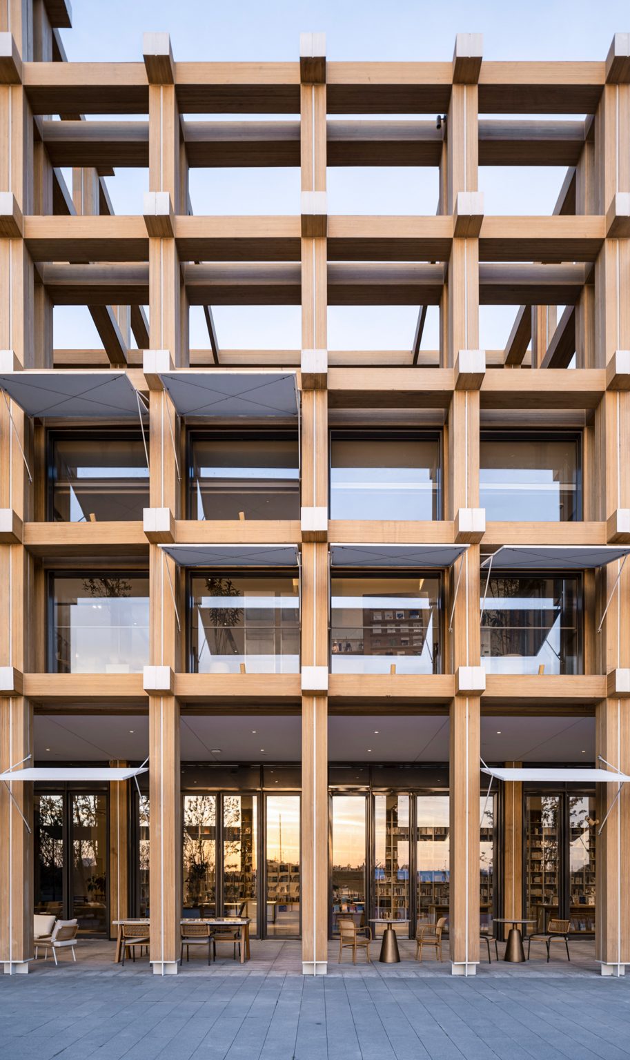 Facade detail of Shaoxing Rice Wine Town Reception Room by Gad