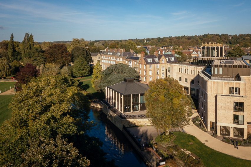 Aerial view of St Hilda's College