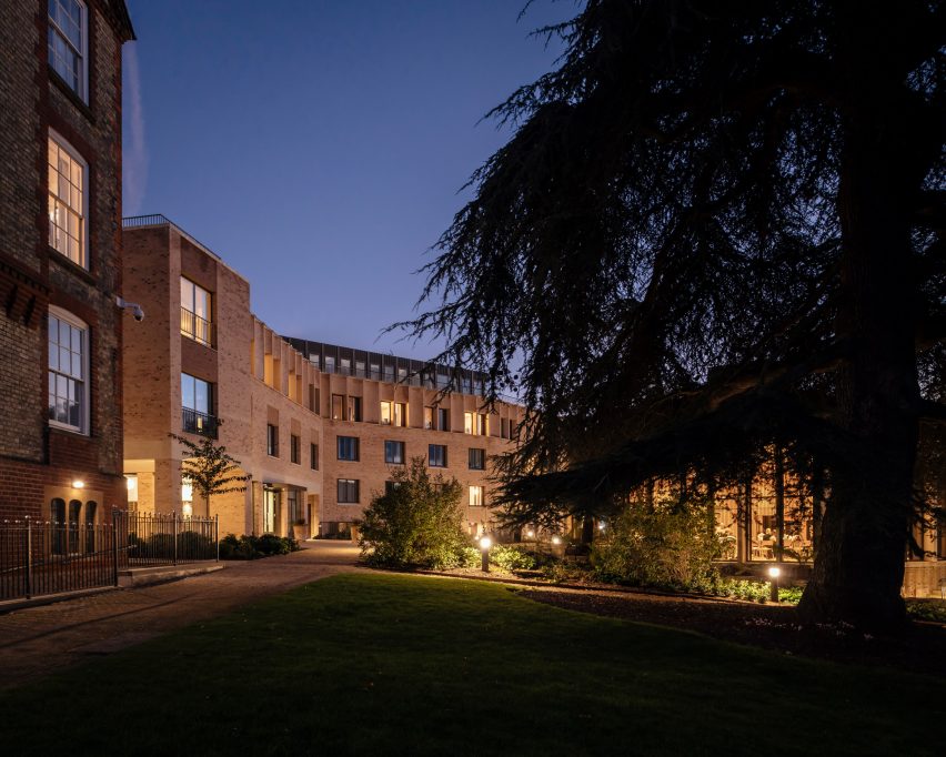 Night shot of St Hilda's College