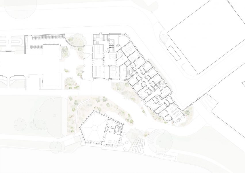 Ground floor plan of St Hilda's College by Gort Scott