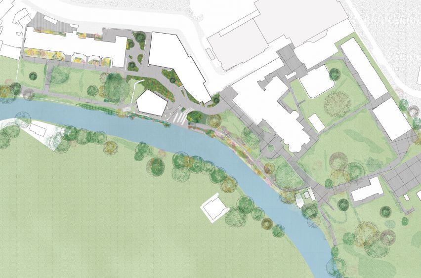 Landscape plan of St Hilda's College by Gort Scott