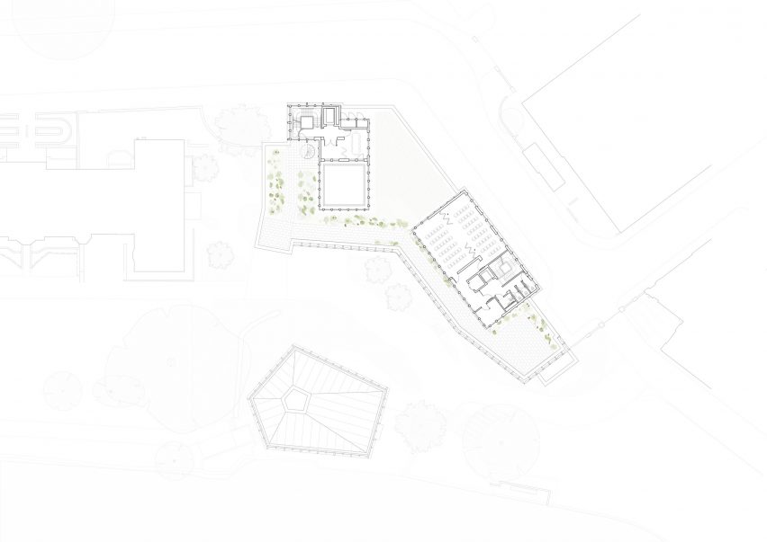 Roof plan of St Hilda's College by Gort Scott