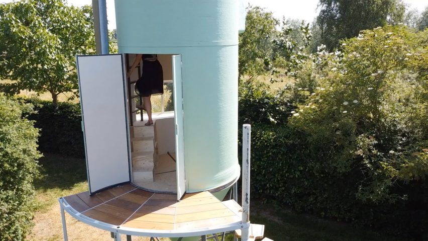 Entrance to converted silo in Silo Living by Stella van Beers