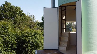 Entrance to converted silo in Silo Living by Stella van Beers