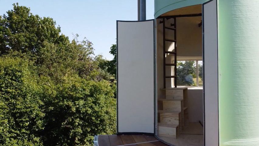 Entrance to converted silo in Silo Living by Stella van Beers
