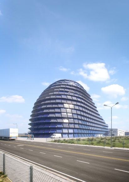 Solar panel-covered office in Taiwan