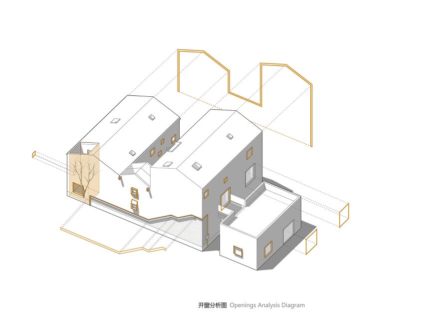 Openings diagram, The White Section Homestay by Wutopia Lab