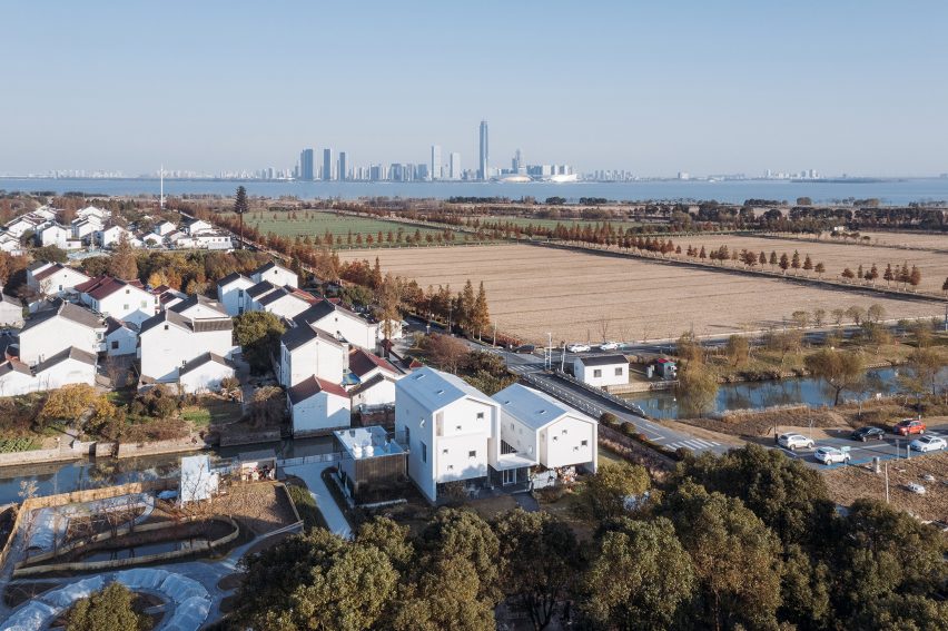 Drone view of The White Section Homestay by Wutopia Lab