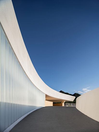 The ramp leads to view points on the roof