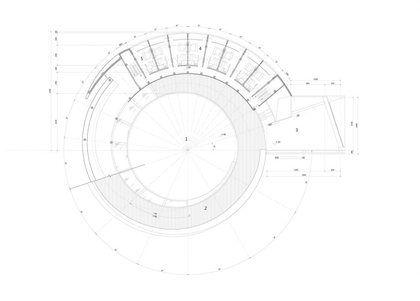 First floor plan of Tiangang Art Center by Syn Architects