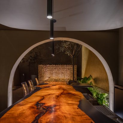 Eclectic bar in hotel