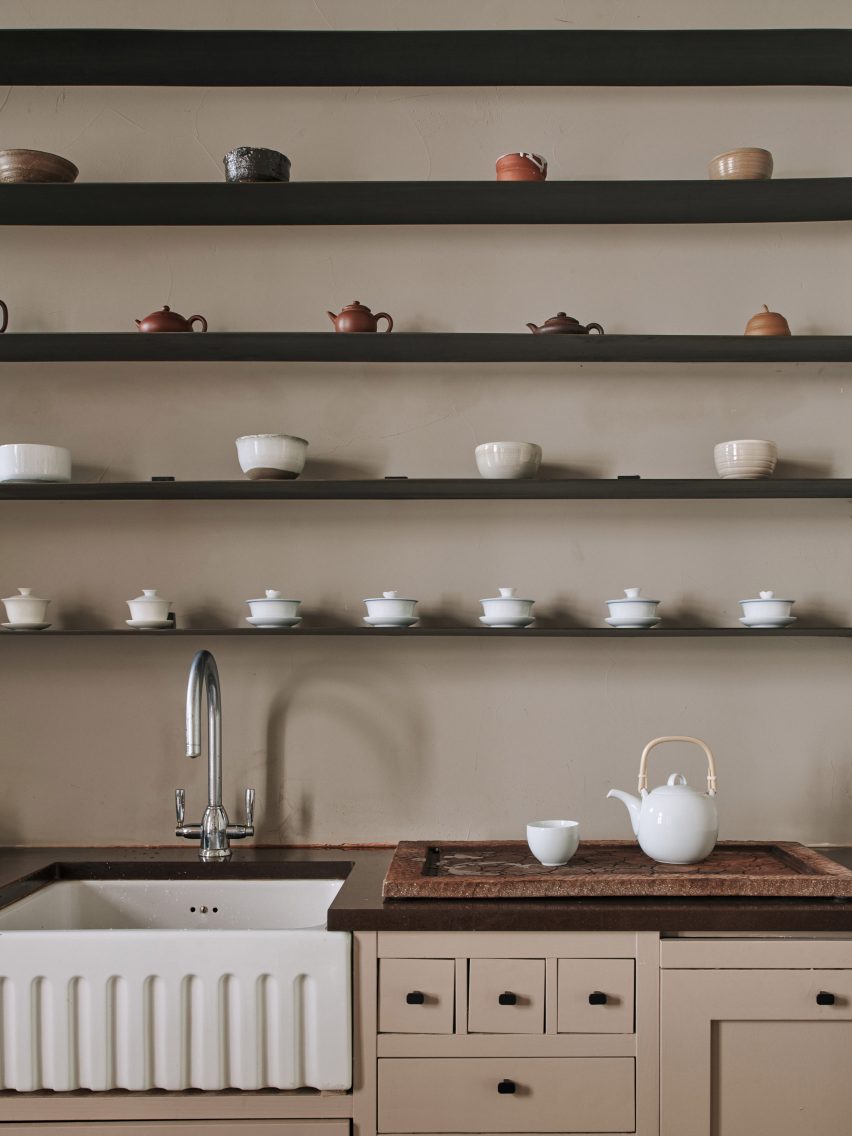 Minimal interiors of Teemaa teahouse in Helsinki, designed by Yatofu