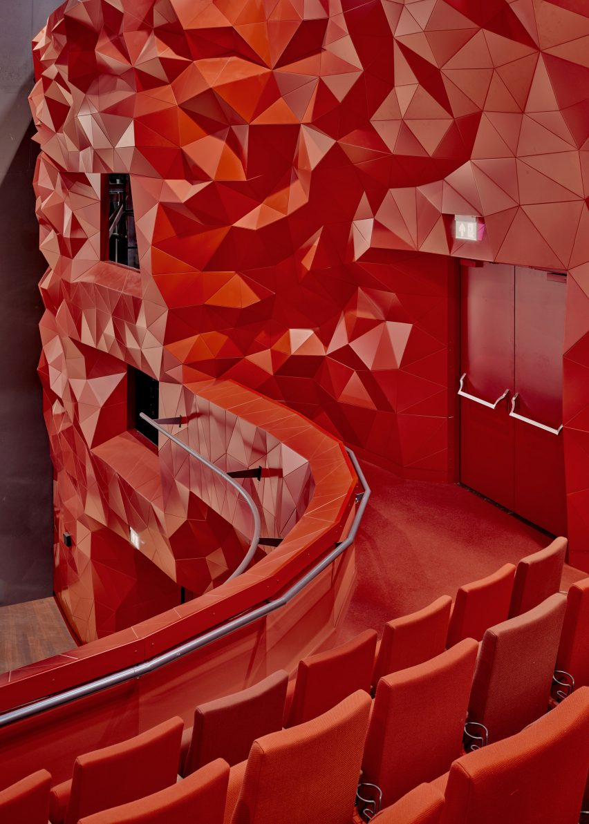 Theater Zuidplein, balcony in auditorium designed by Studio RAP