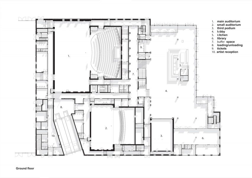 Theater Zuidplein, ground floor plan