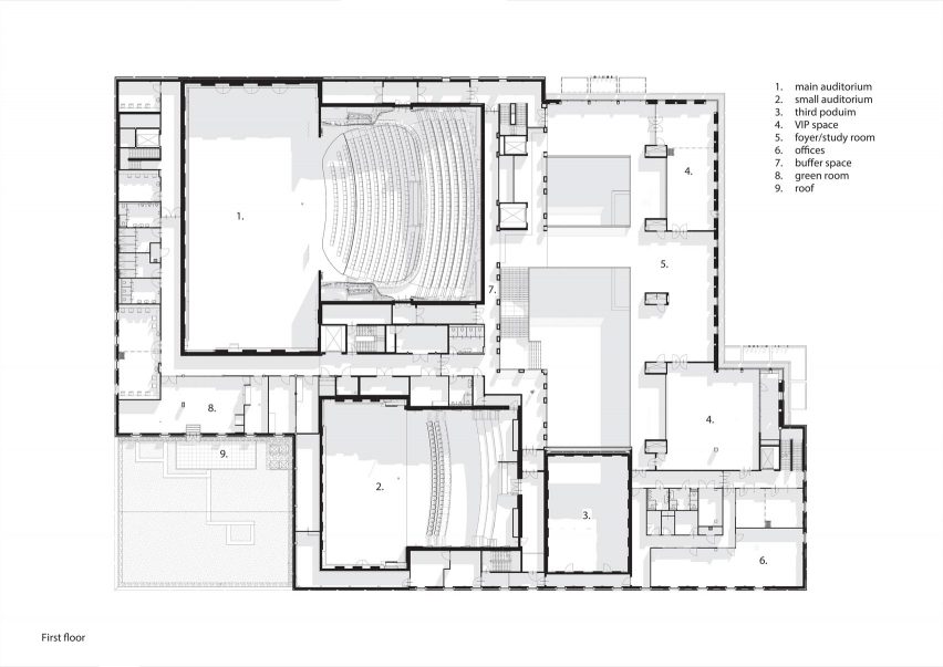 Theater Zuidplein, first floor plan