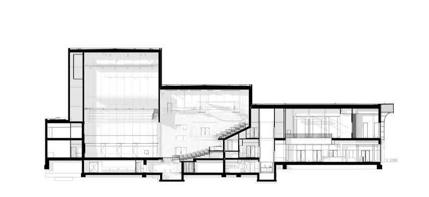 Theater Zuidplein, cross section