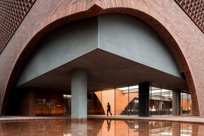 Arched office entrance