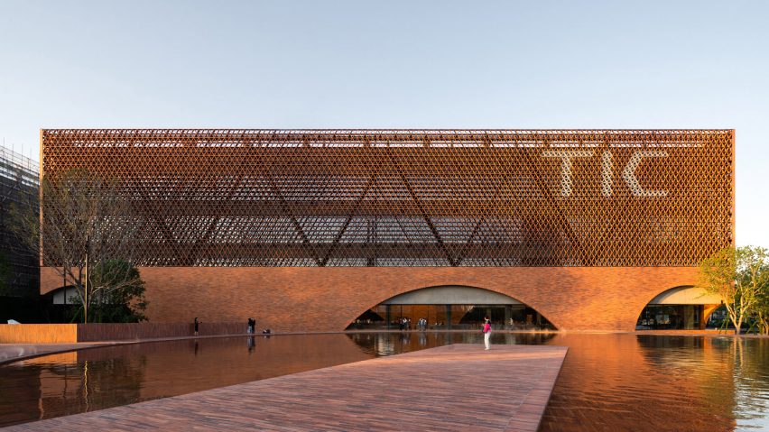 Brick exterior of TIC centre