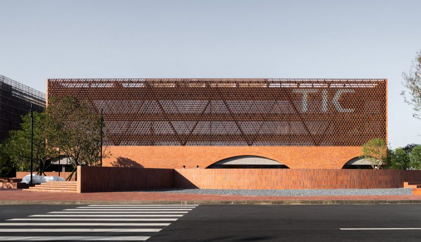 Brick exterior of TIC centre in China by Domani Architectural Concepts
