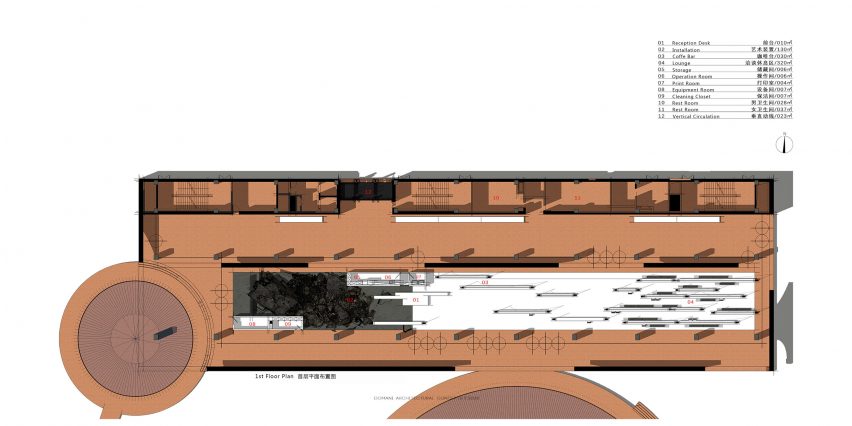Floor plan of TIC centre in China by Domani Architectural Concepts
