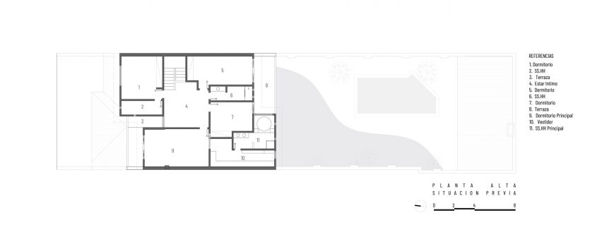 Top floor plan pre-renovation