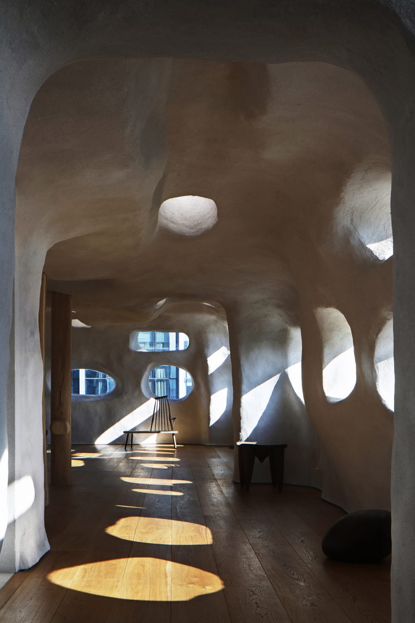 T.T. Pilates studio in Xiamen features cave-like interiors