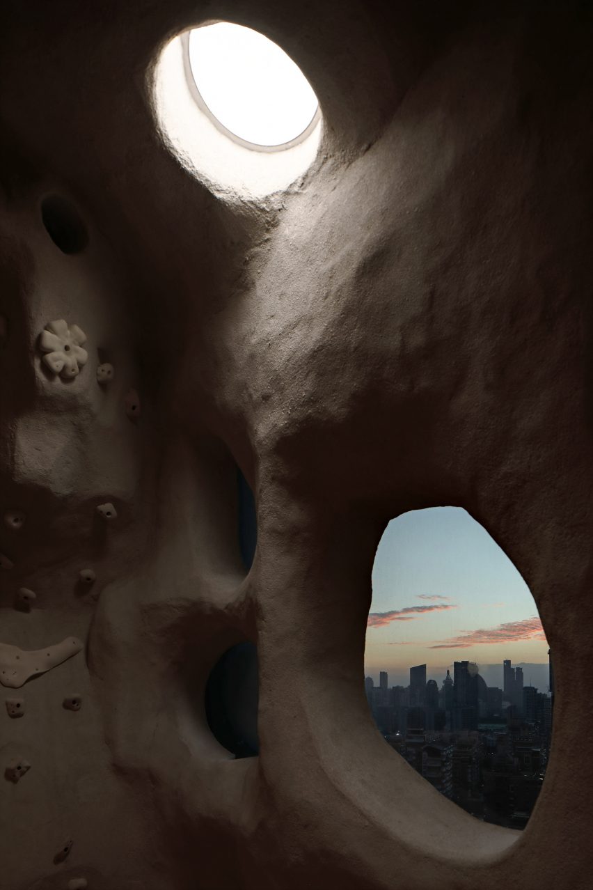 T.T. Pilates studio in Xiamen features cave-like interiors