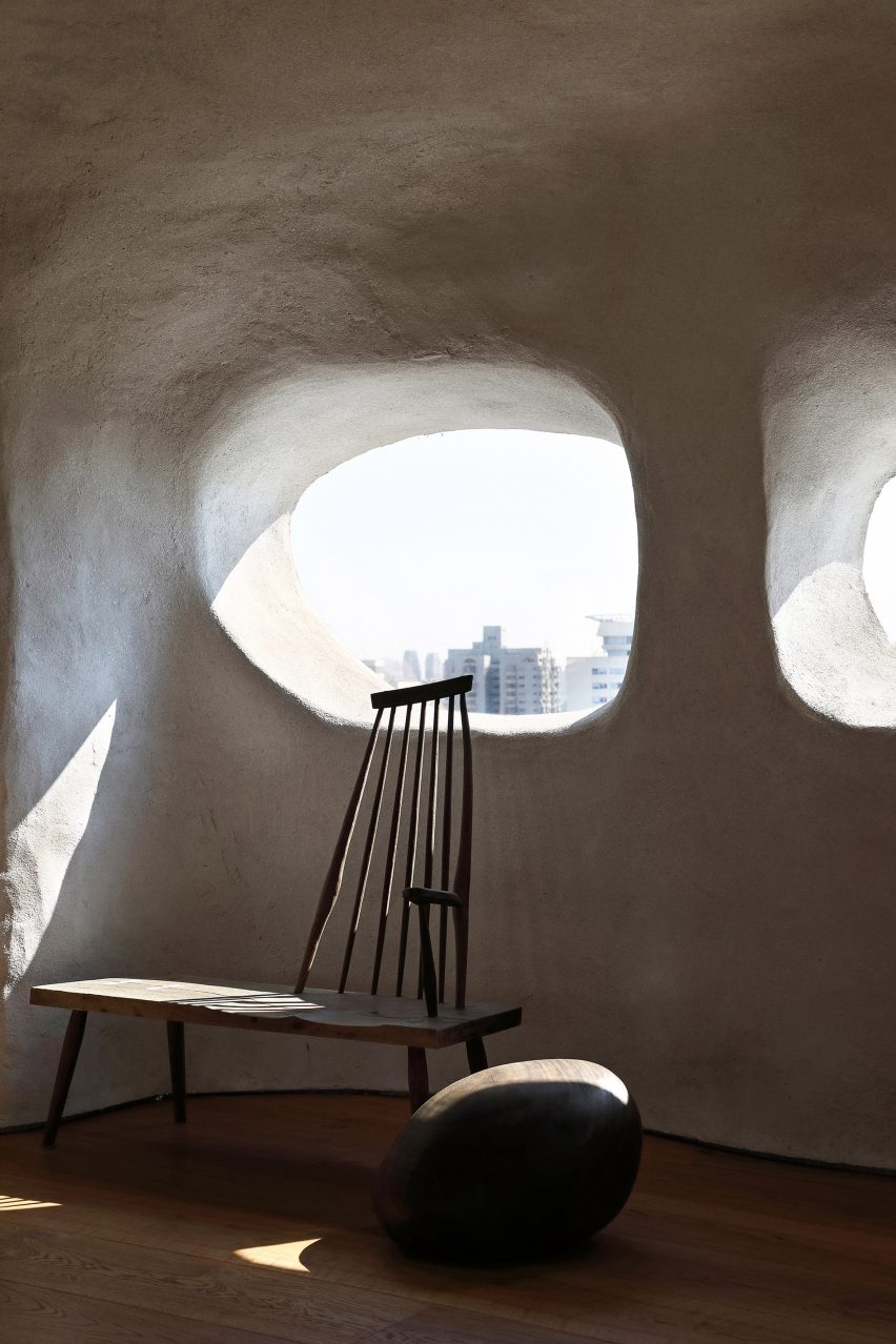 T.T. Pilates studio in Xiamen features cave-like interiors